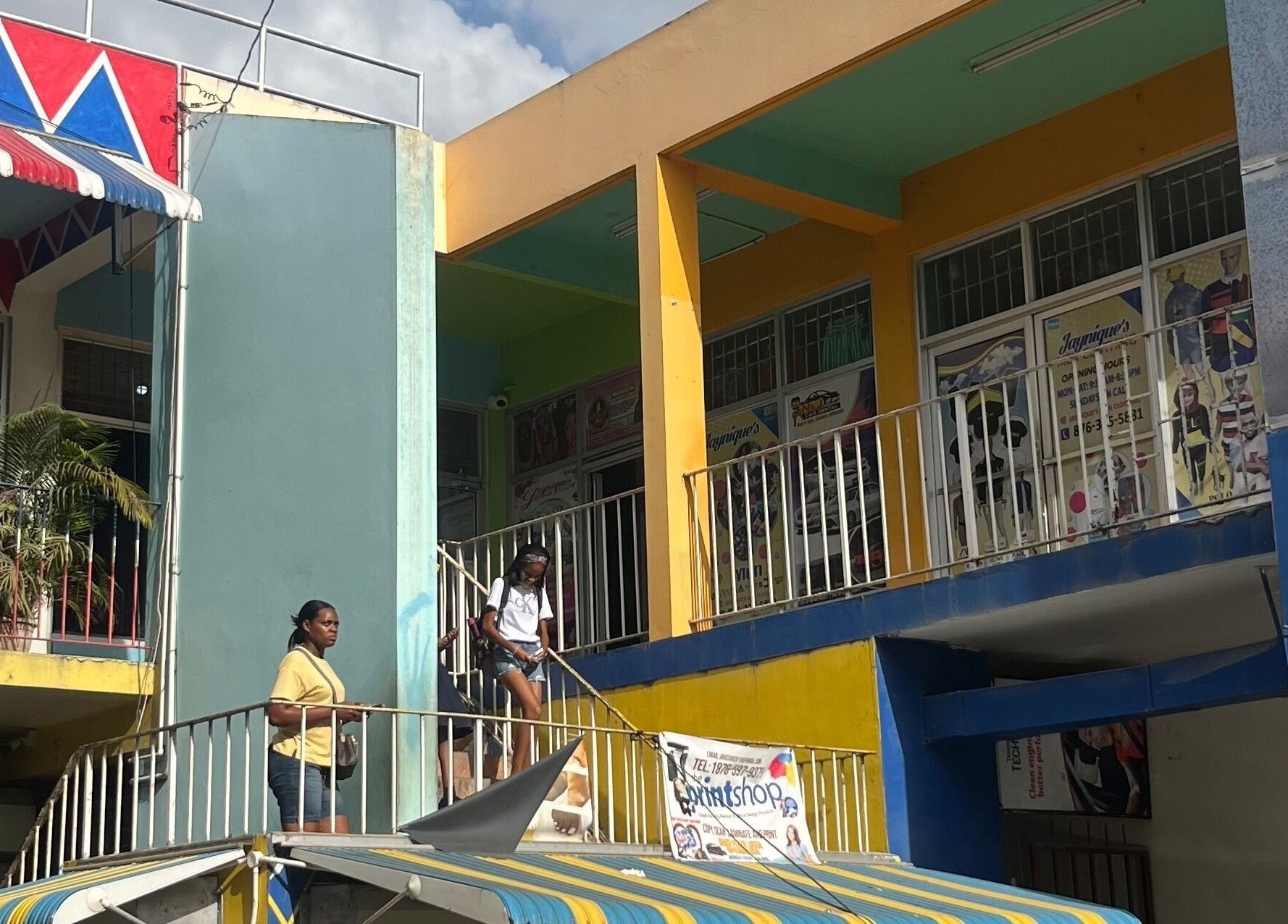 Exterior of Tru Skin Studio in Lucea, Hanover Parish, JM with vibrant colors and signage.
