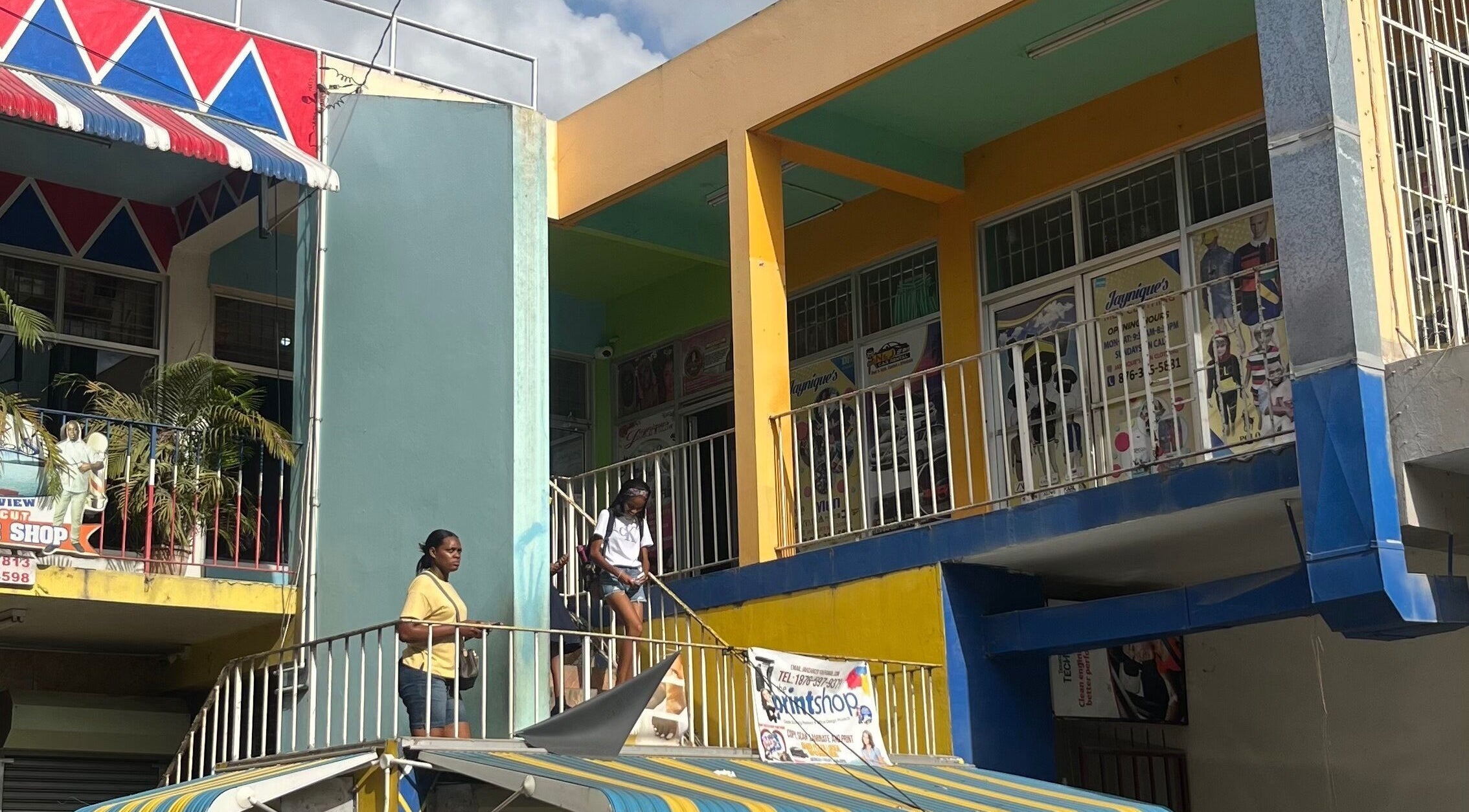 Exterior of Tru Skin Studio in Lucea, Hanover Parish, JM with vibrant colors and signage.