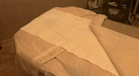 Relaxing treatment bed at Eunoia holistic beauty in Hull, England, GB, offering tranquil wellness experiences.