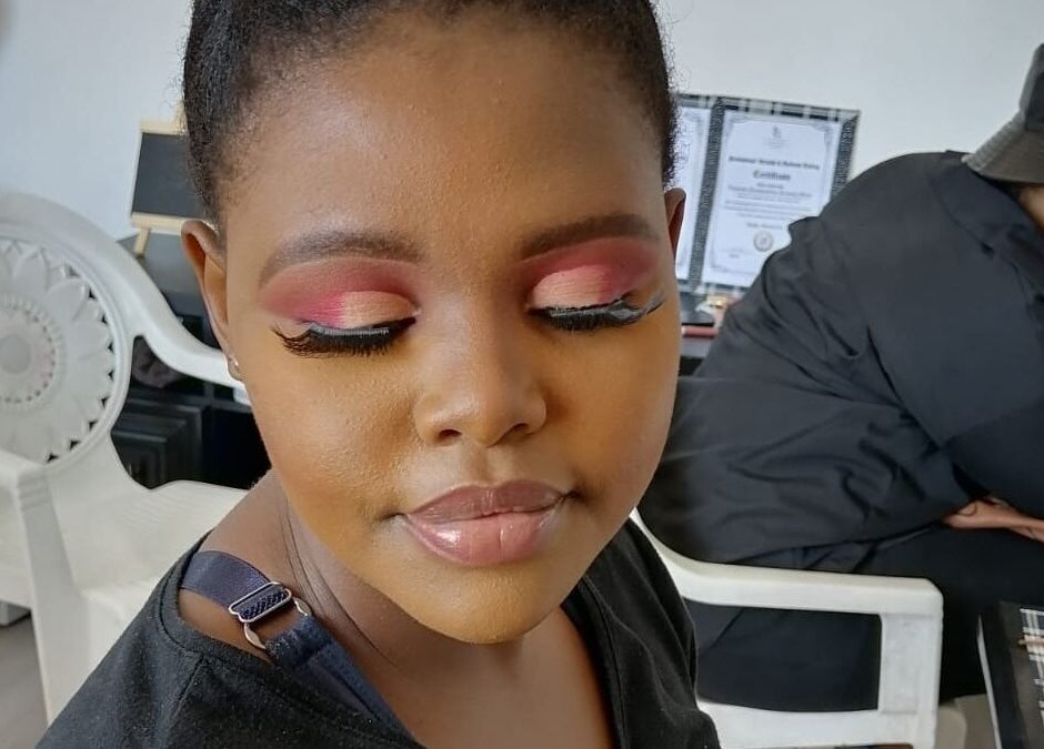 Beautiful makeup session at Tranquil House of Elegance Beauty/Academy, Roodepoort, Gauteng, ZA.
