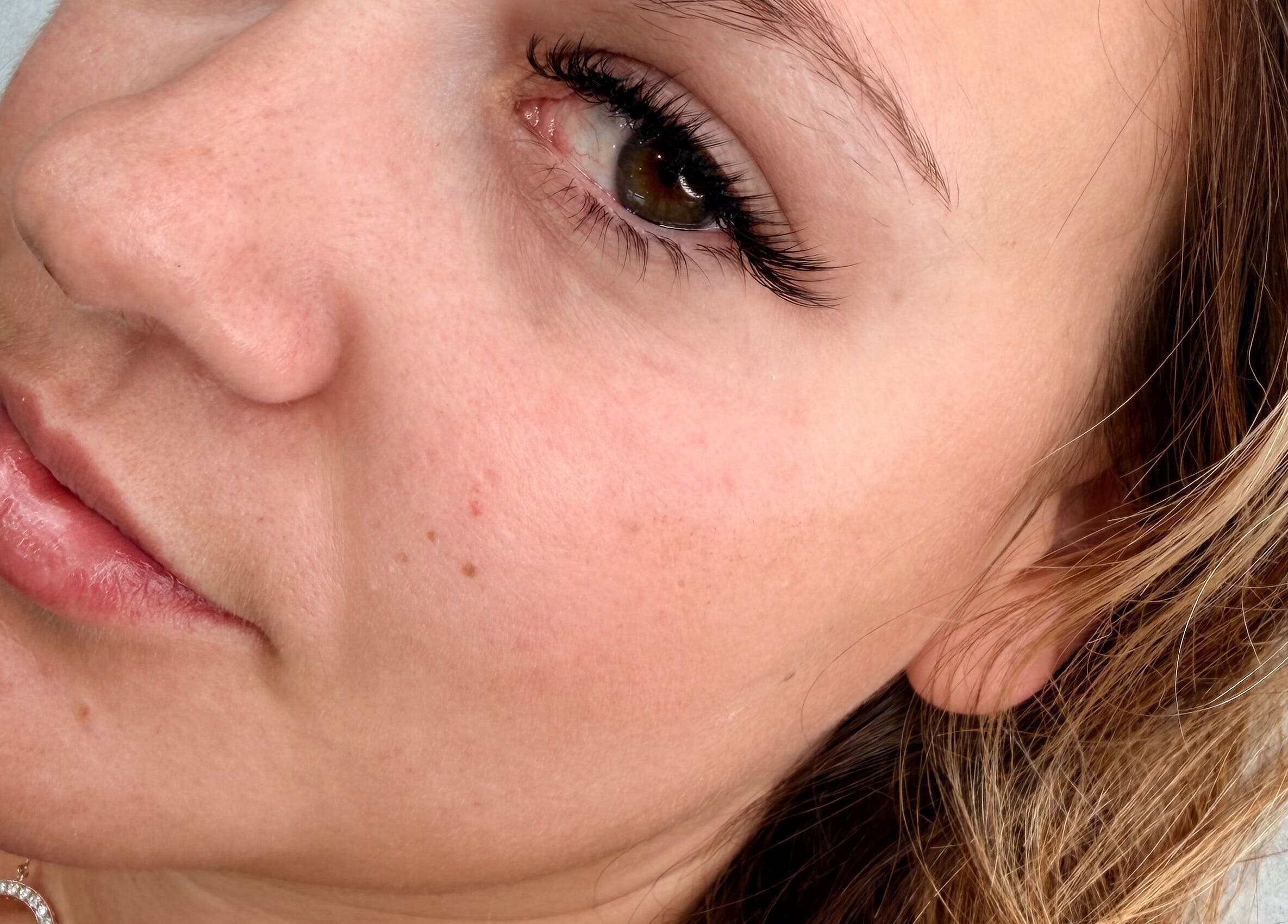 Close-up of elegant eyelash extensions at Lash and Browtique, Nuthall, England, GB.