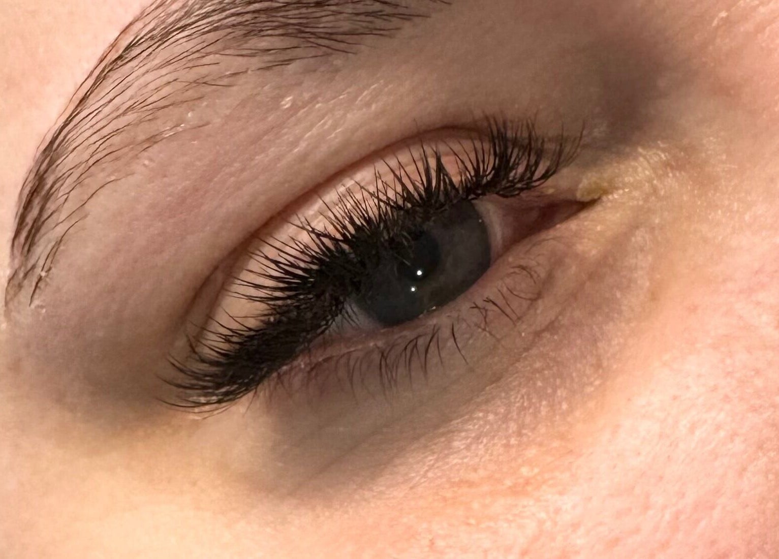 Close-up of beautifully enhanced eyelashes from Lash and Browtique, Nuthall, England, GB.