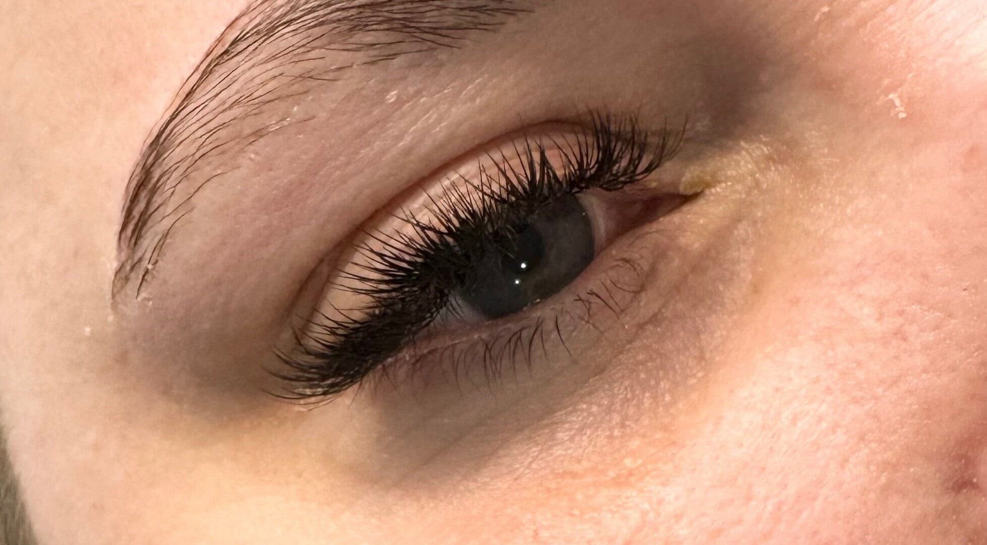 Close-up of beautifully enhanced eyelashes from Lash and Browtique, Nuthall, England, GB.