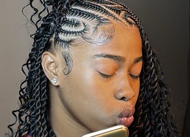 Intricate braided hairstyle at gorgeousstyles__ in Diego Martin, TT, showcasing stunning craftsmanship.