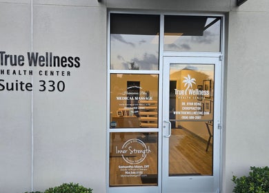 Entrance of Harmonious Bliss Medical Massage & Life Coaching in Nocatee, Florida, showcases a welcoming ambiance.