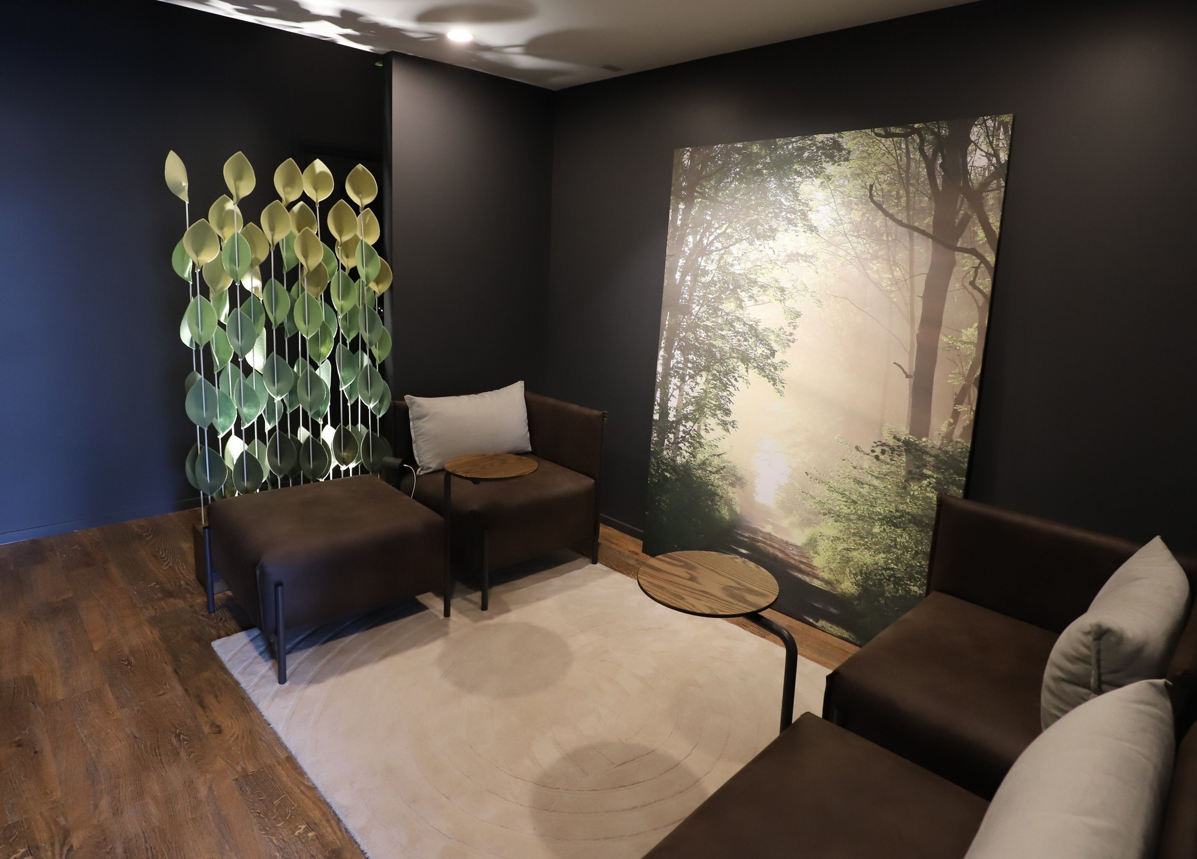 Relaxing lounge area at The Floatation Sanctuary and Recovery Centre, New Plymouth, Taranaki, NZ.