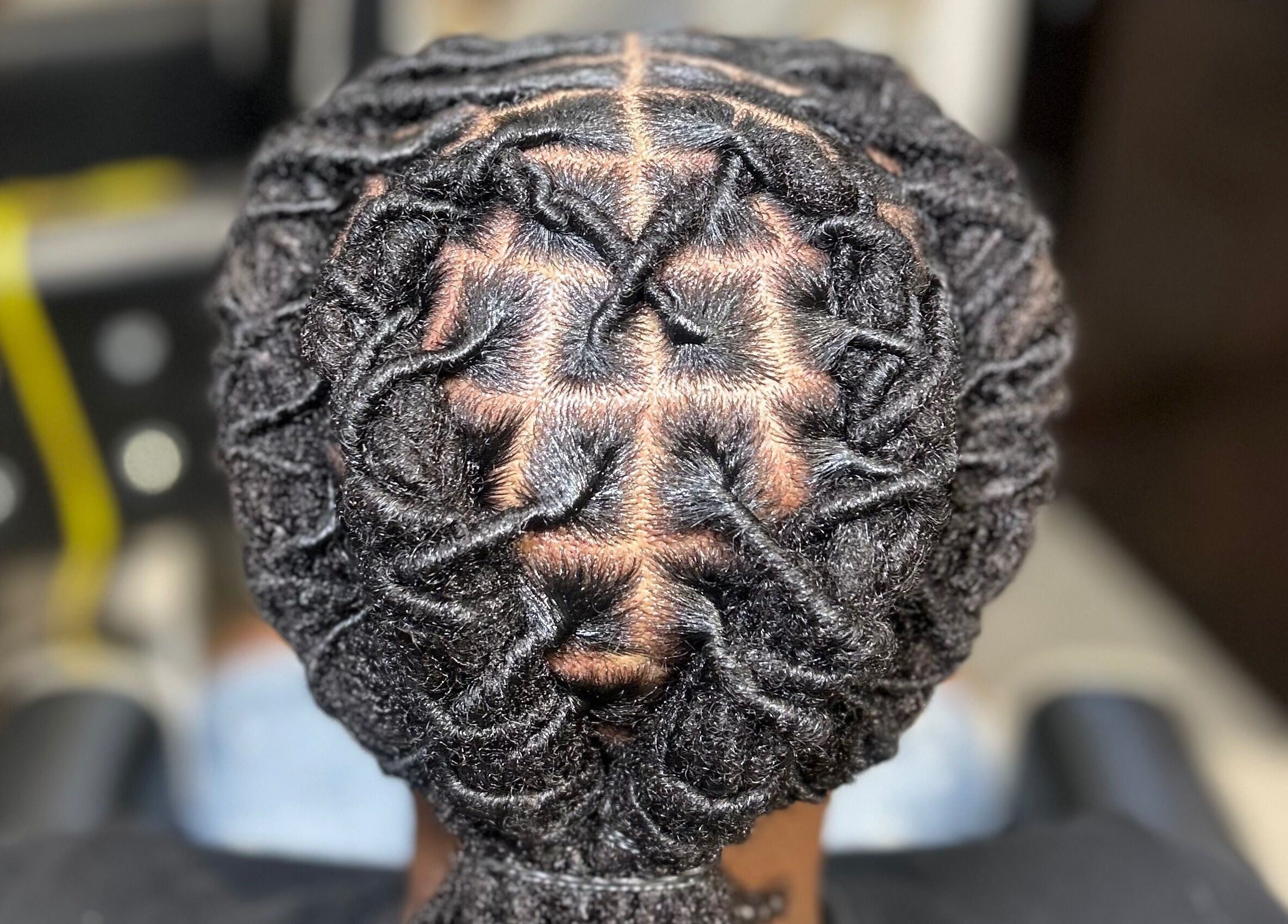 Detailed locs styling at Locs by Shawna, Montego Bay, St. James Parish, JM.