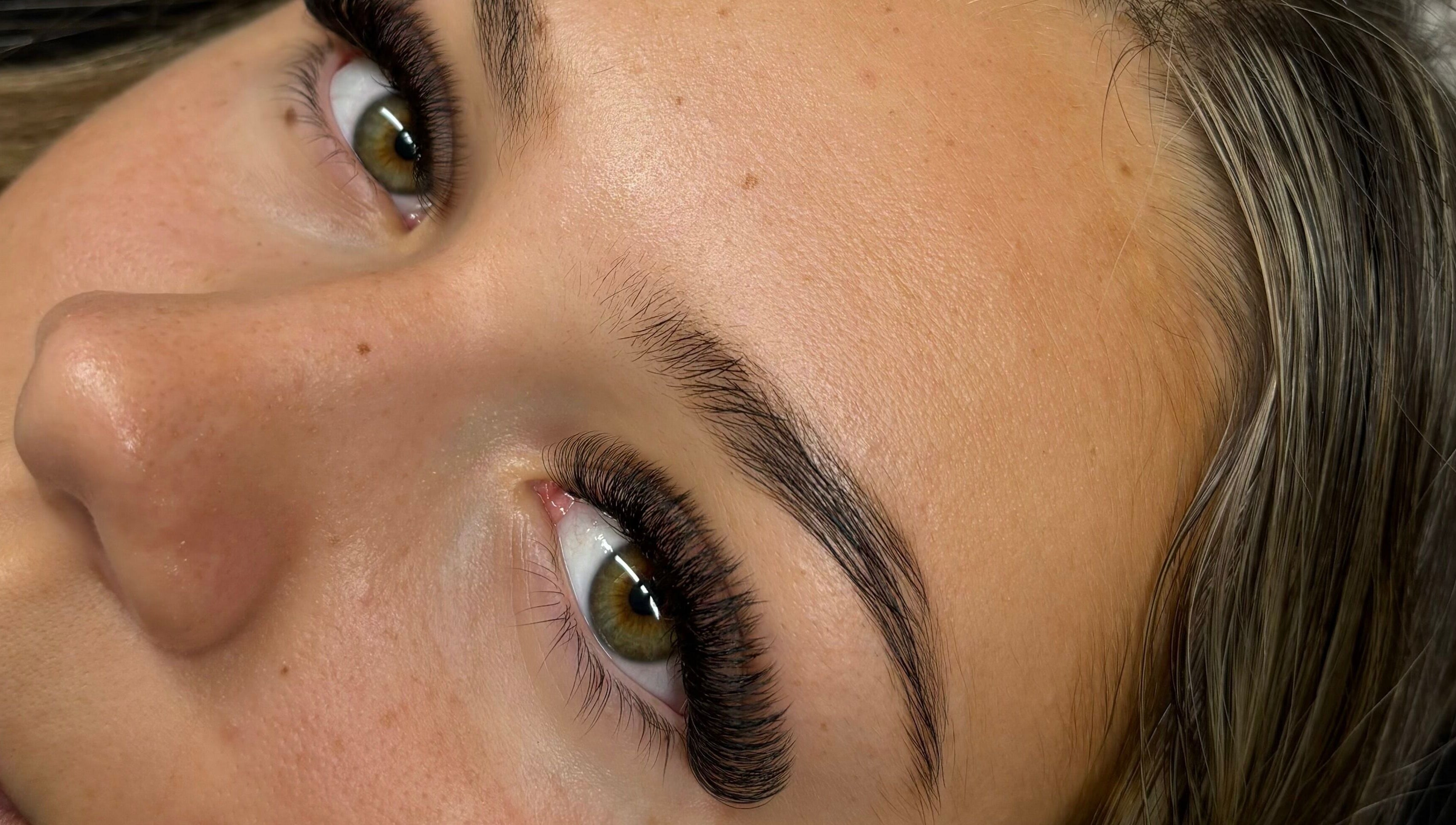 Close-up of expertly crafted eyelash extensions at bymarthastudio, Brighton And Hove, England, GB.