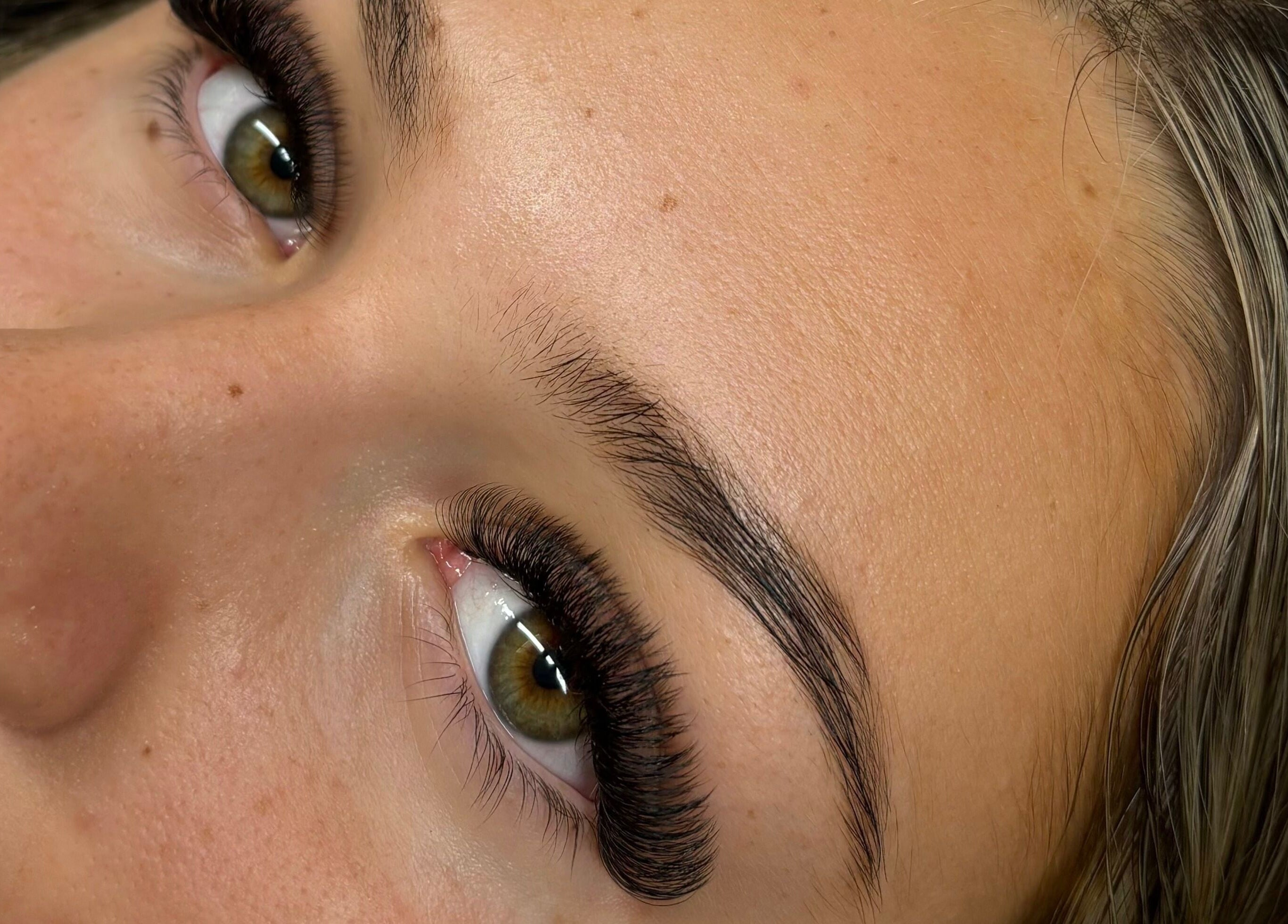 Close-up of expertly crafted eyelash extensions at bymarthastudio, Brighton And Hove, England, GB.