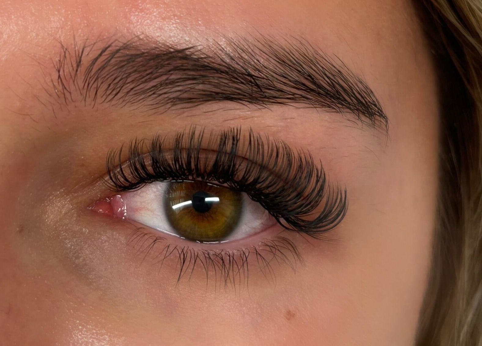 Close-up of eyelash extensions at bymarthastudio, Brighton And Hove, England, GB showcasing intricate detail.