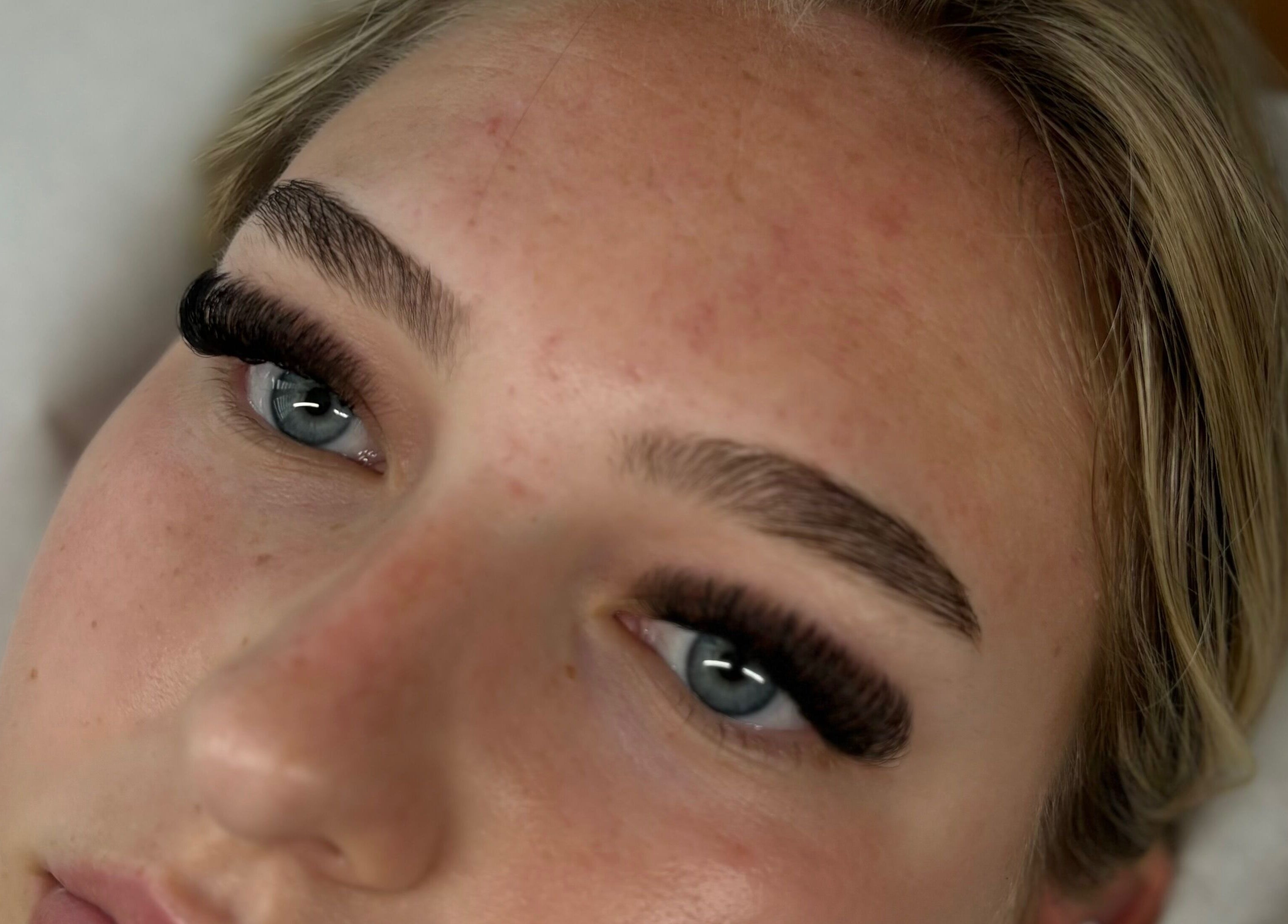 Close-up of eyelash extensions at bymarthastudio, Brighton And Hove, England, GB.