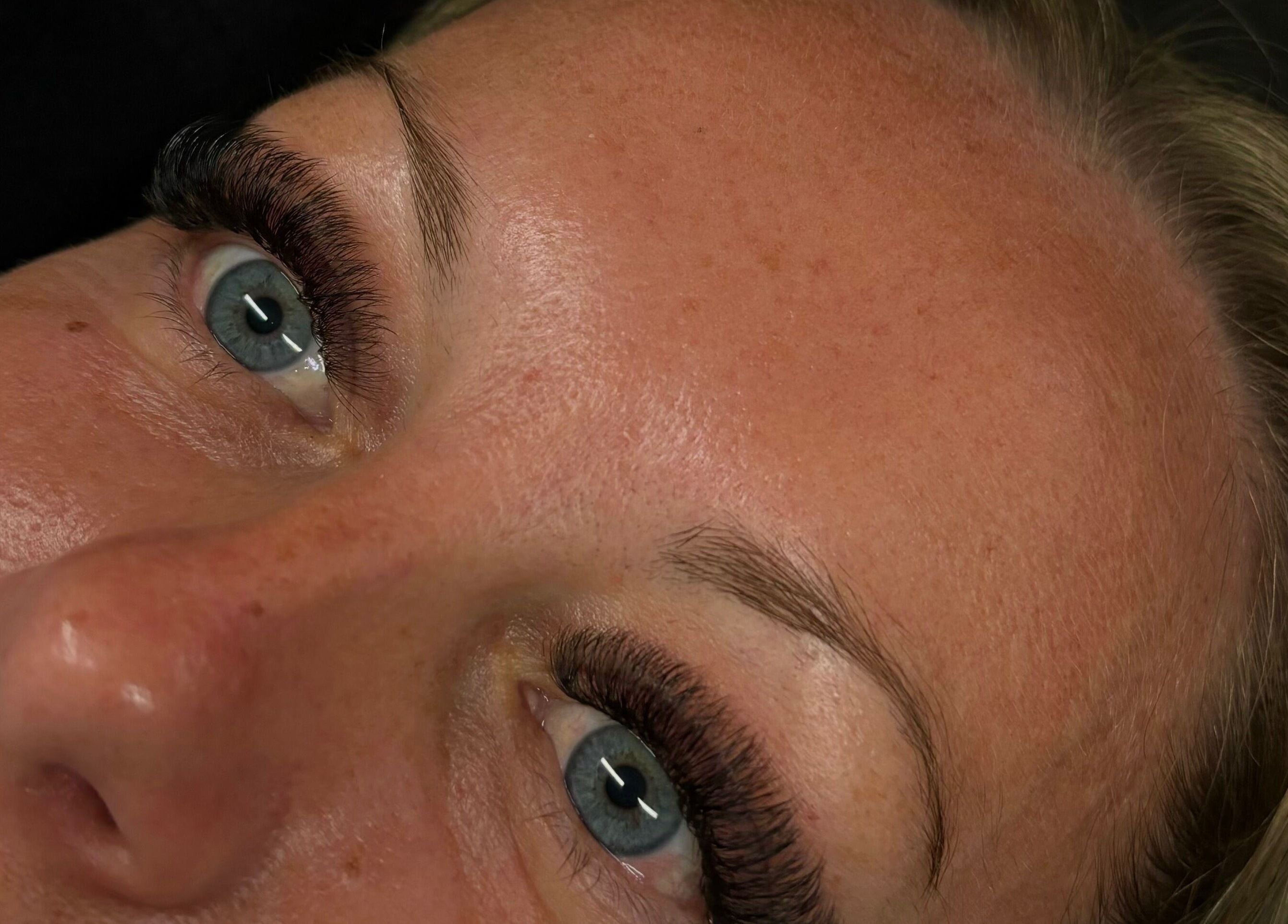 Close-up of lush eyelashes at bymarthastudio, Brighton And Hove, England, GB. Showcasing beauty and elegance.
