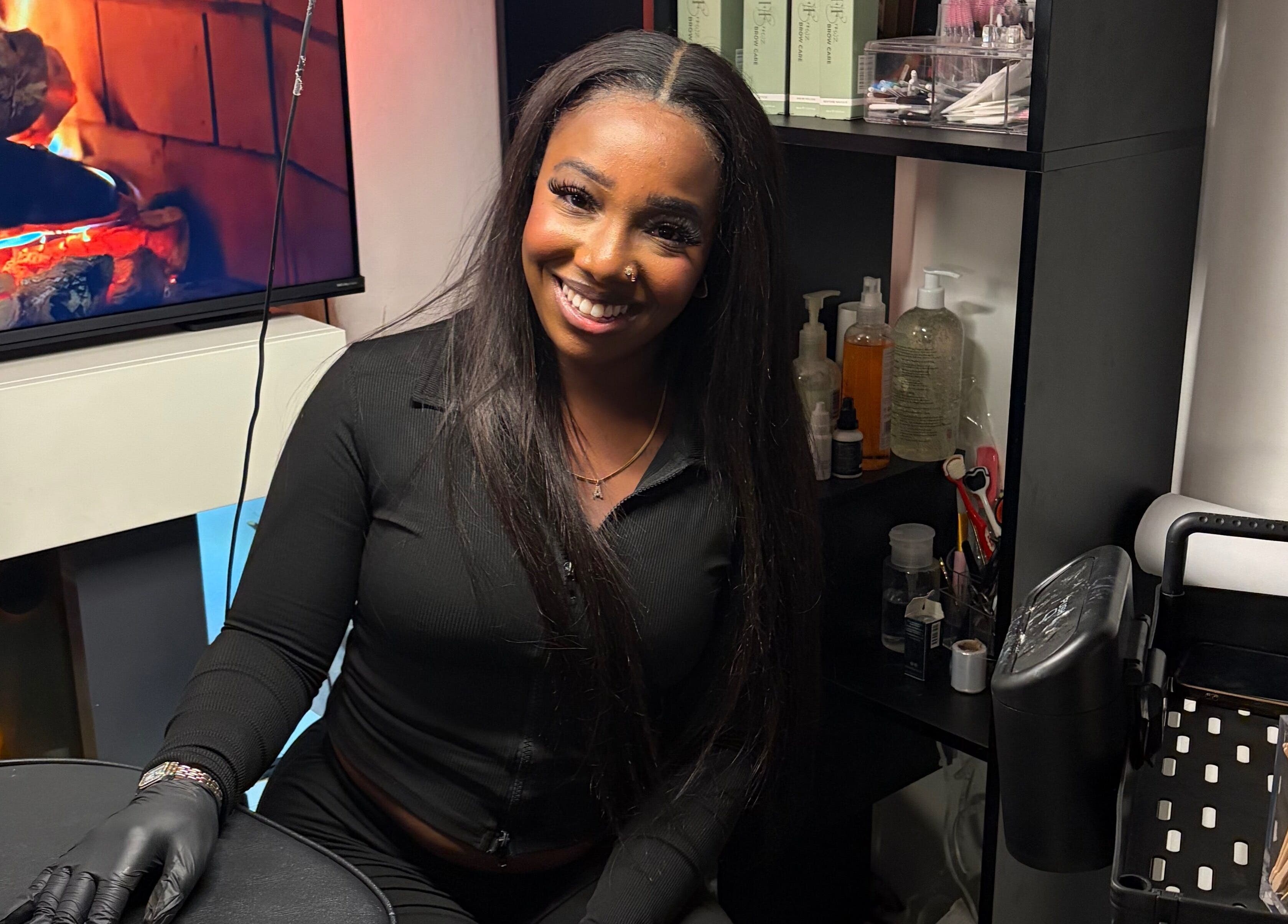 Friendly staff at Brow Capital in London, England, GB, ready to assist clients at the beauty and wellness venue.