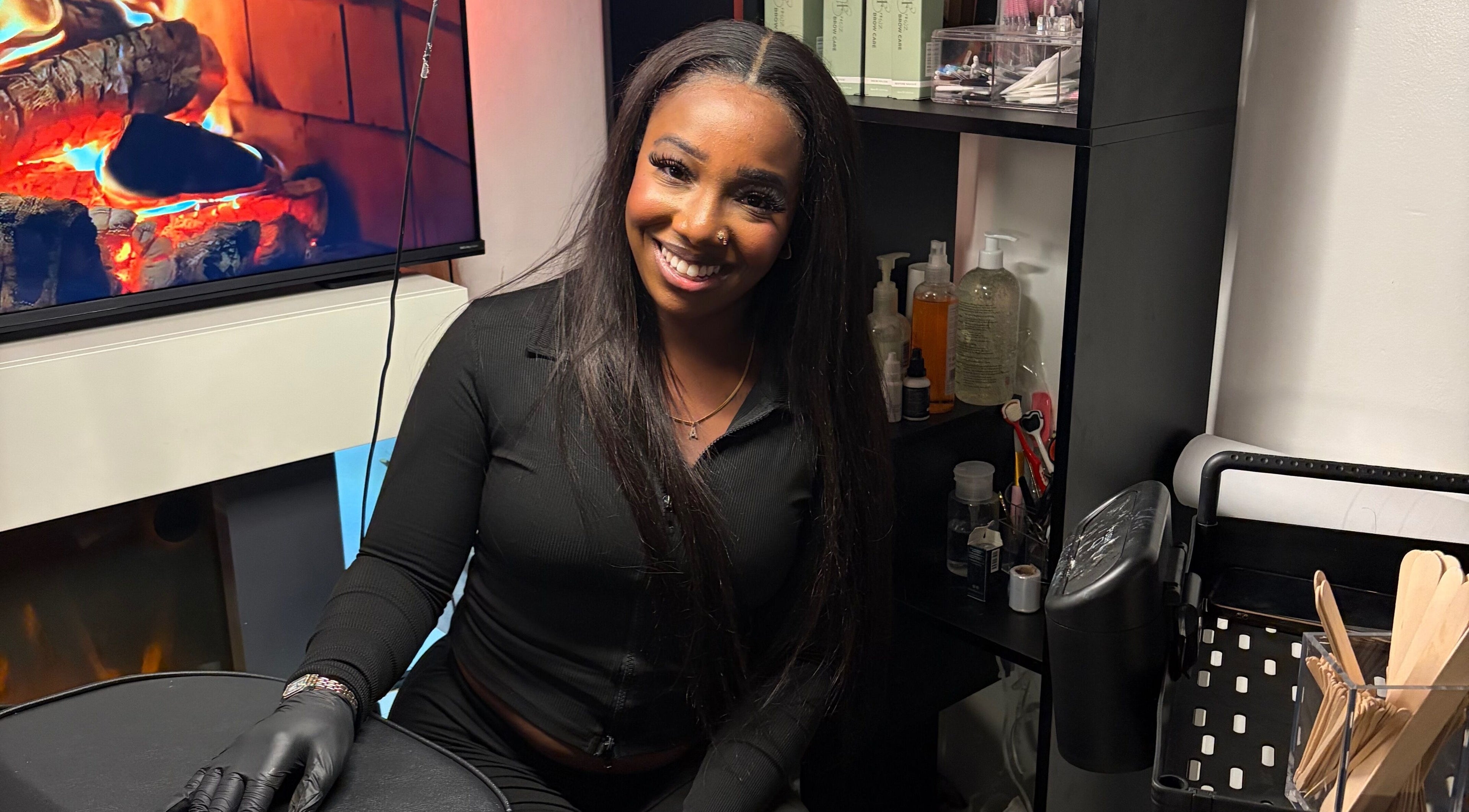 Friendly staff at Brow Capital in London, England, GB, ready to assist clients at the beauty and wellness venue.