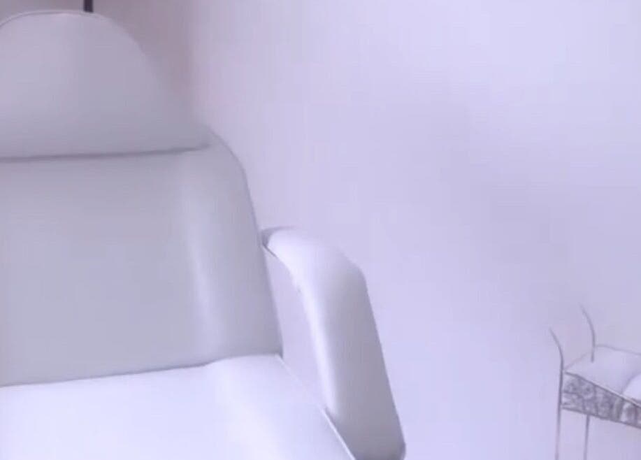 Modern white skincare chair at TR Aesthetics and Skincare, Stoke on Trent, England, GB.