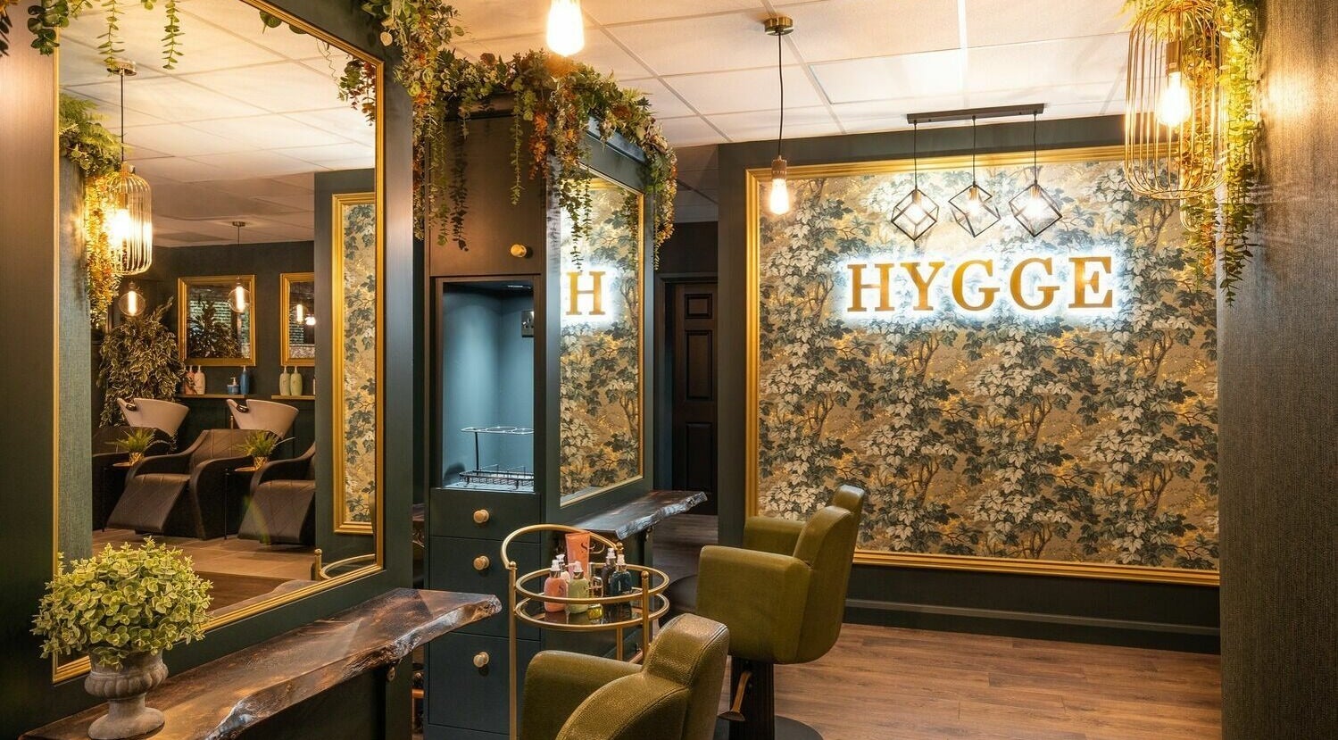 Hygge Luxury Salon Omagh in Omagh, Northern Ireland, GB, features stylish decor and inviting seating.