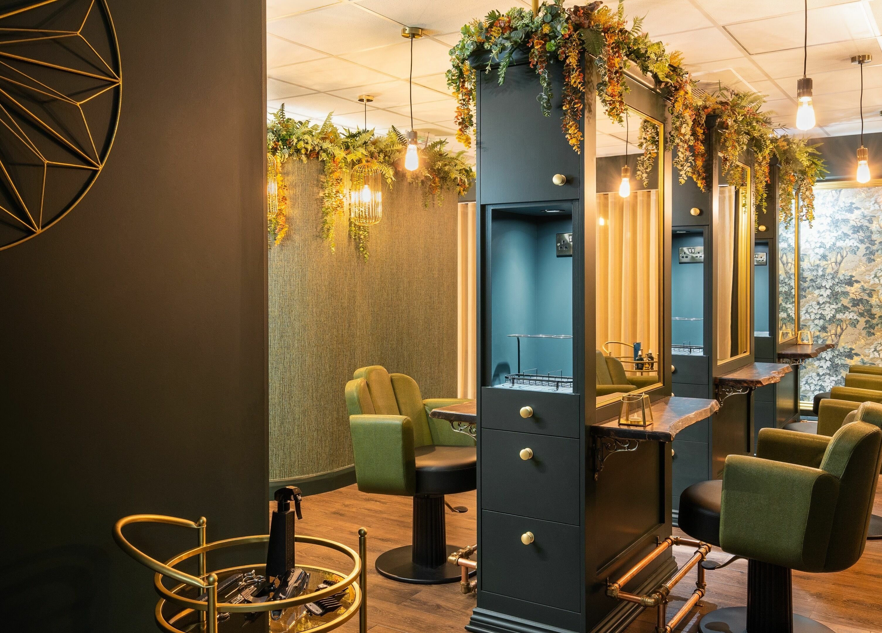 Luxurious interior of Hygge Luxury Salon Omagh, Omagh, Northern Ireland, GB, featuring elegant decor.