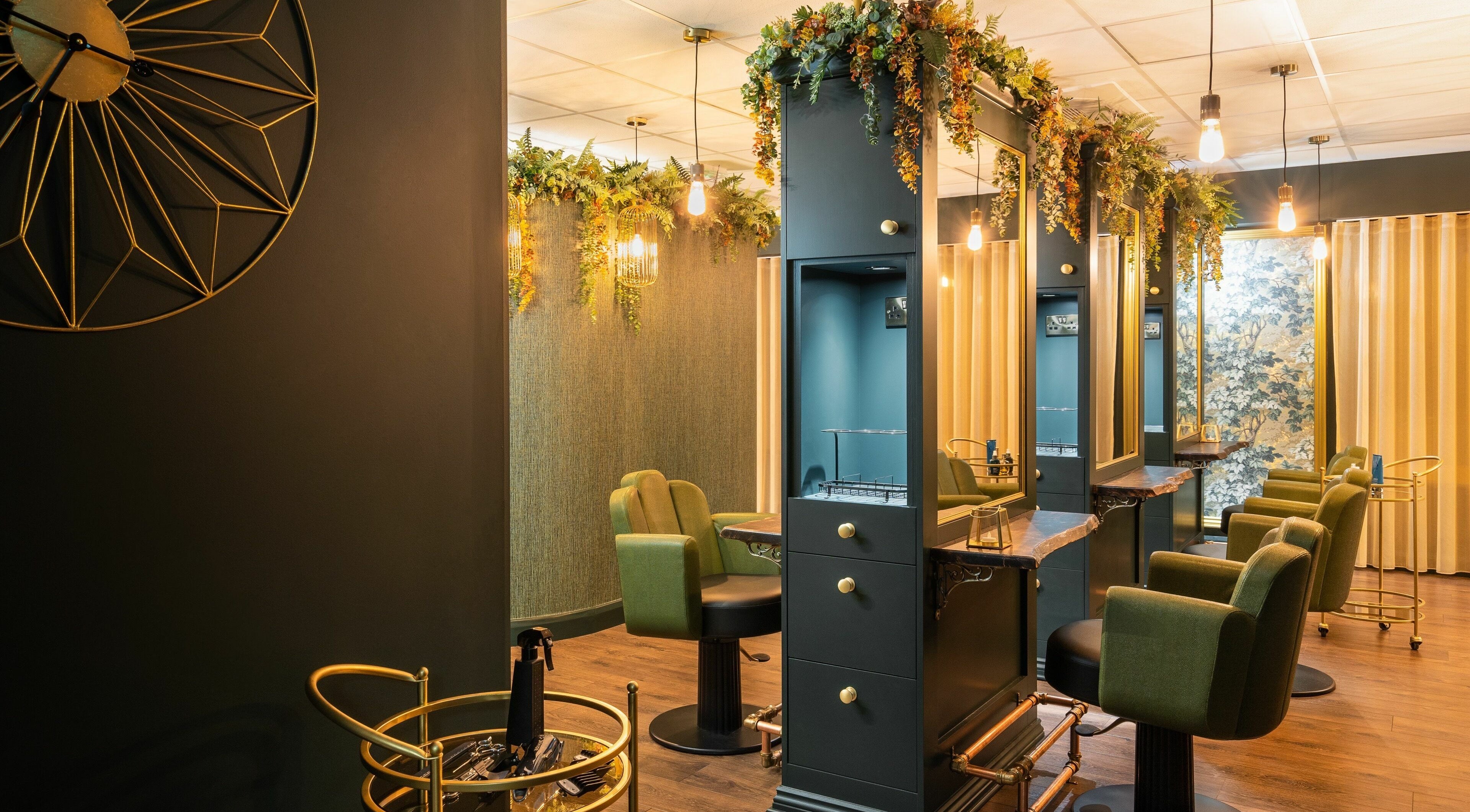 Luxurious interior of Hygge Luxury Salon Omagh, Omagh, Northern Ireland, GB, featuring elegant decor.