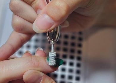 Detailed manicure at Cruella De Nails in Langebaan, Western Cape, ZA. Professional nail grooming underway.