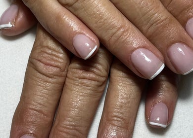 French manicure at Cruella De Nails, Langebaan, Western Cape, ZA. Classic elegance defined.