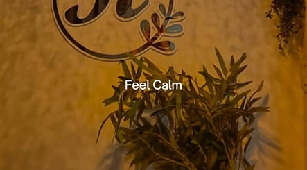 Relax Reflexology wall decor with plant, Mumbai, Maharashtra, IN. A calming ambiance for wellness.