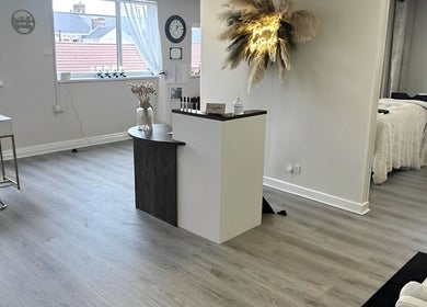Elegant beauty room at The Lash Firm, Consett, England, GB with chic decor and calming ambiance.