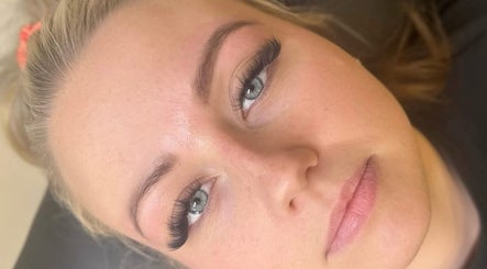 Close-up of lash extensions at The Lash Firm, Consett, England, GB showcasing skilled beauty craftsmanship.