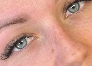 Close-up of eyelashes at Untamed Beauty By Terri in Consett, England, GB, showcasing detailed lash work.