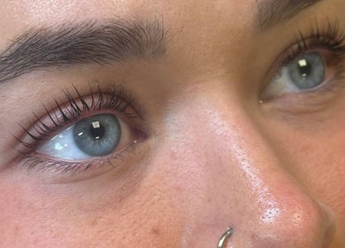 Detailed view of enhanced lashes from Untamed Beauty By Terri, Consett, England, GB.
