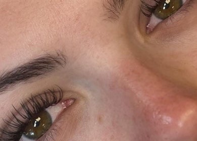 Close-up of styled eyelashes at Untamed Beauty By Terri in Consett, England, GB.