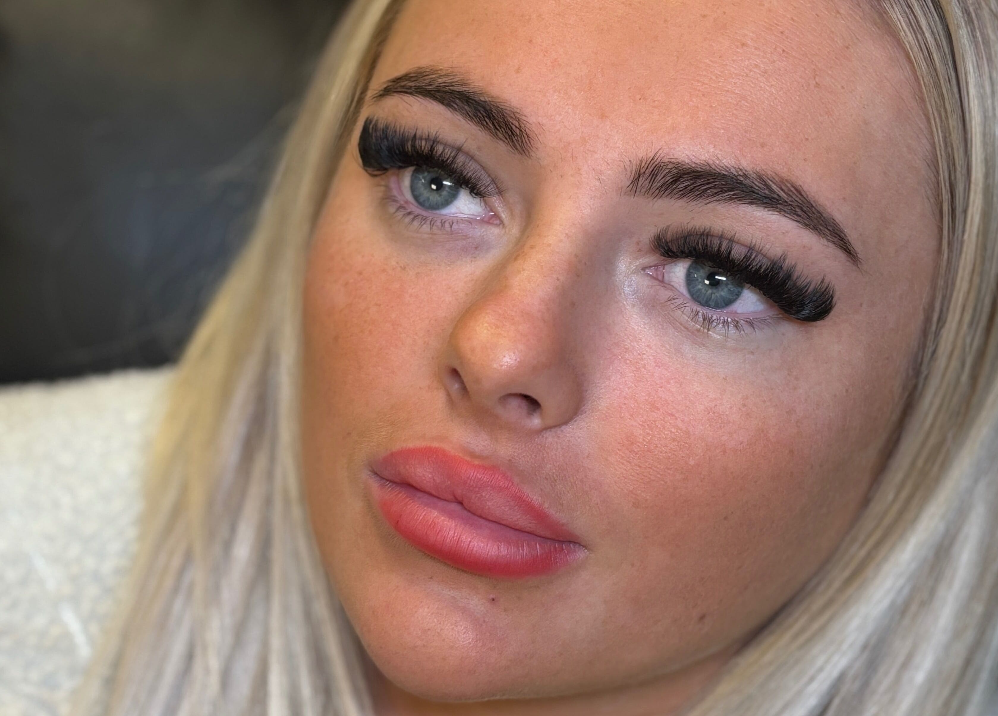 Close-up of eyelash extensions at Untamed Beauty By Terri, Consett, England, GB.