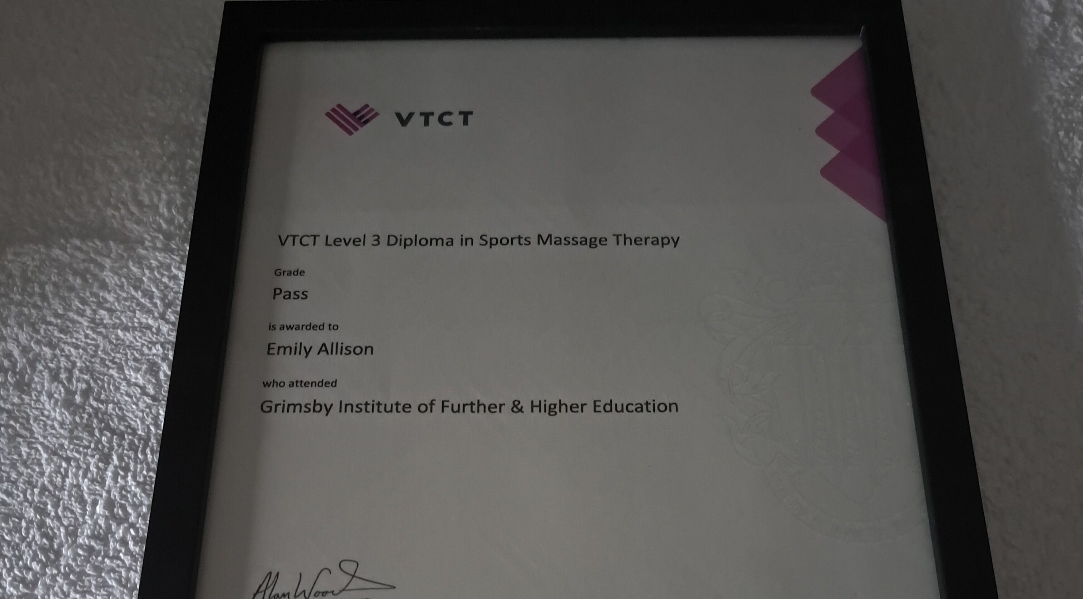 VTCT Level 3 diploma in sports massage therapy at EA Massage Therapy, Grimsby, England, GB.
