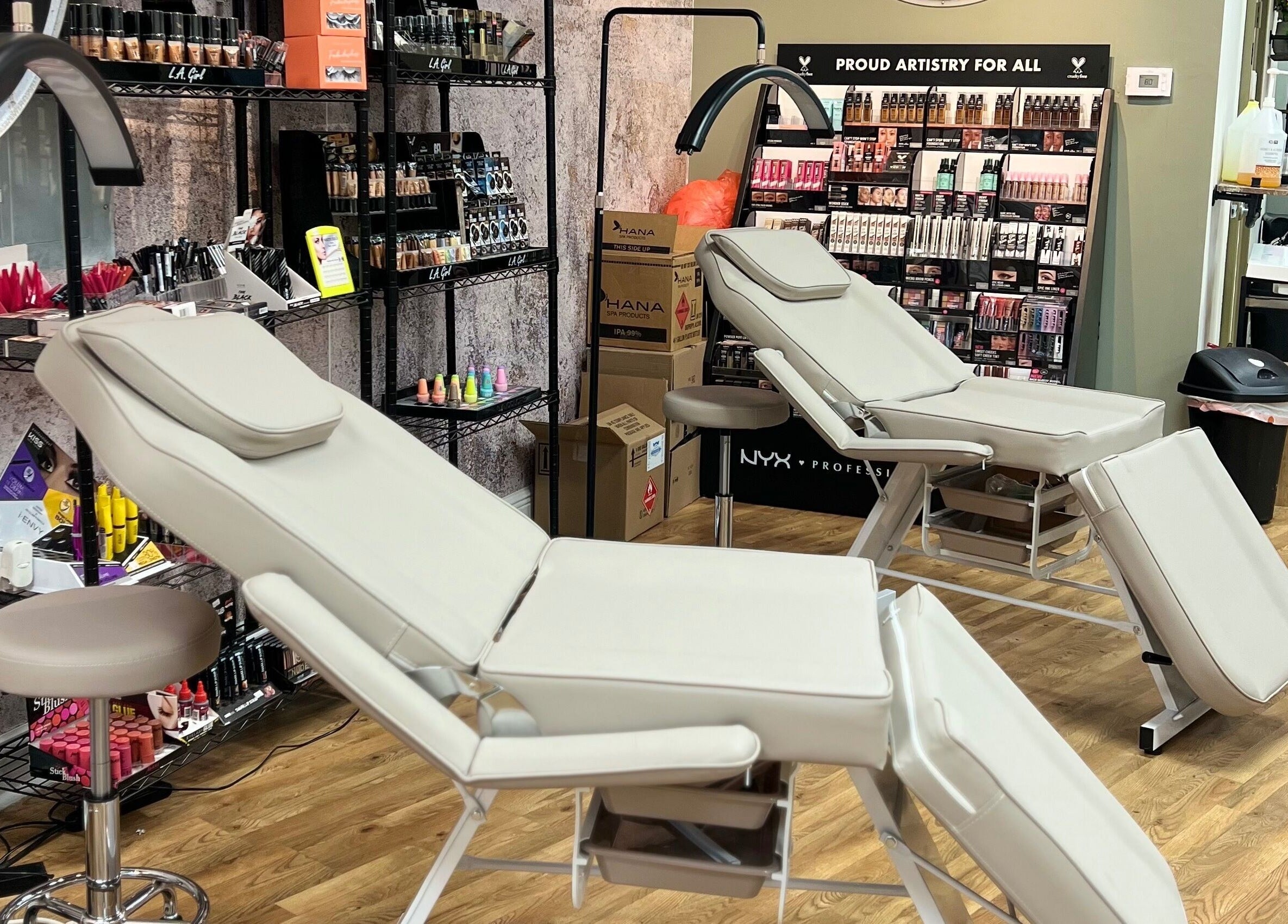 Treatment chairs at Nia Soule Salon & Spa - Norcross, Norcross, Georgia, US offering a serene environment.