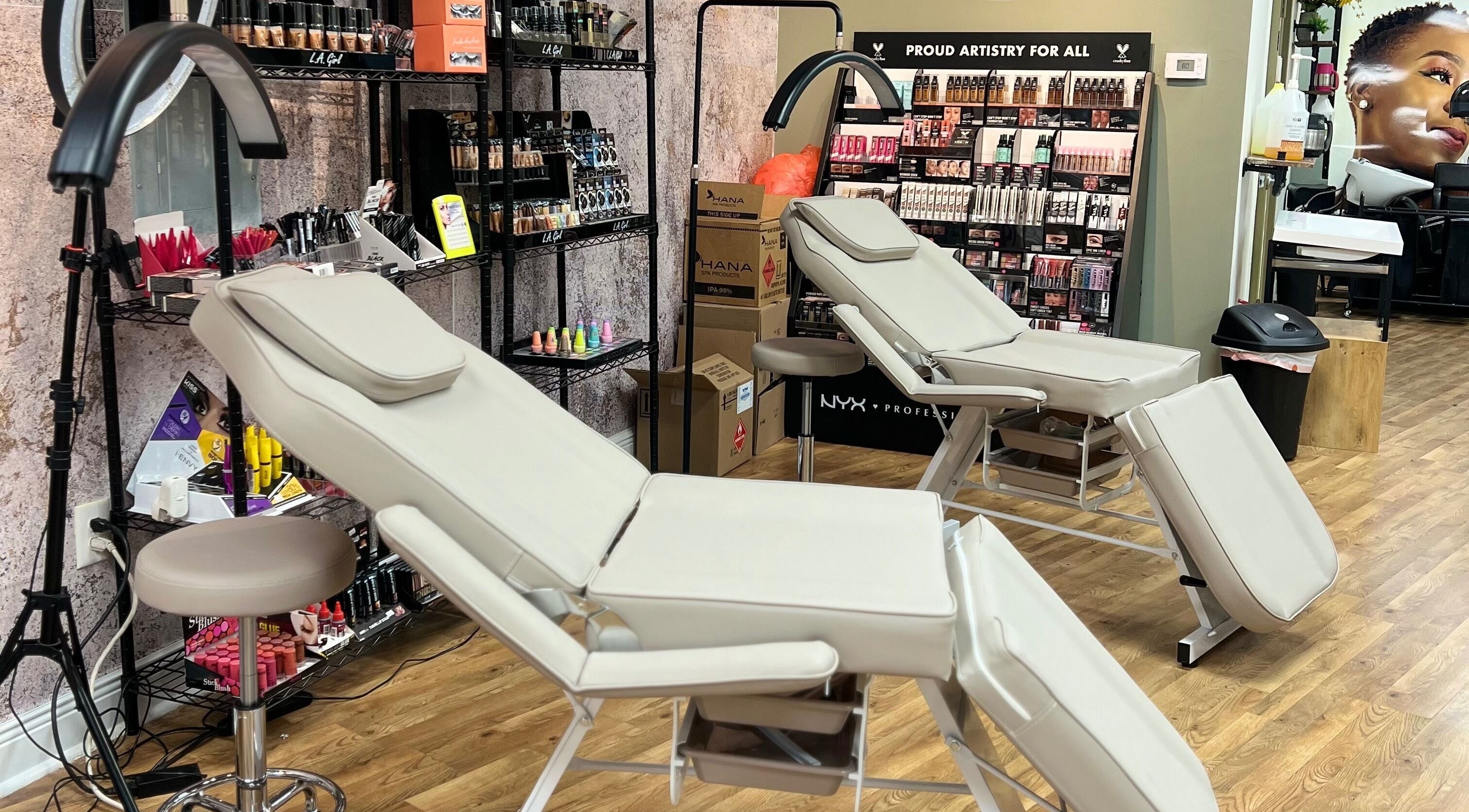 Treatment chairs at Nia Soule Salon & Spa - Norcross, Norcross, Georgia, US offering a serene environment.