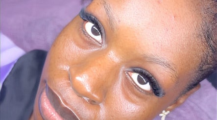 Close-up of eyelash extensions at TemiAllure Studio, Lagos, Lagos, NG, enhancing natural beauty.