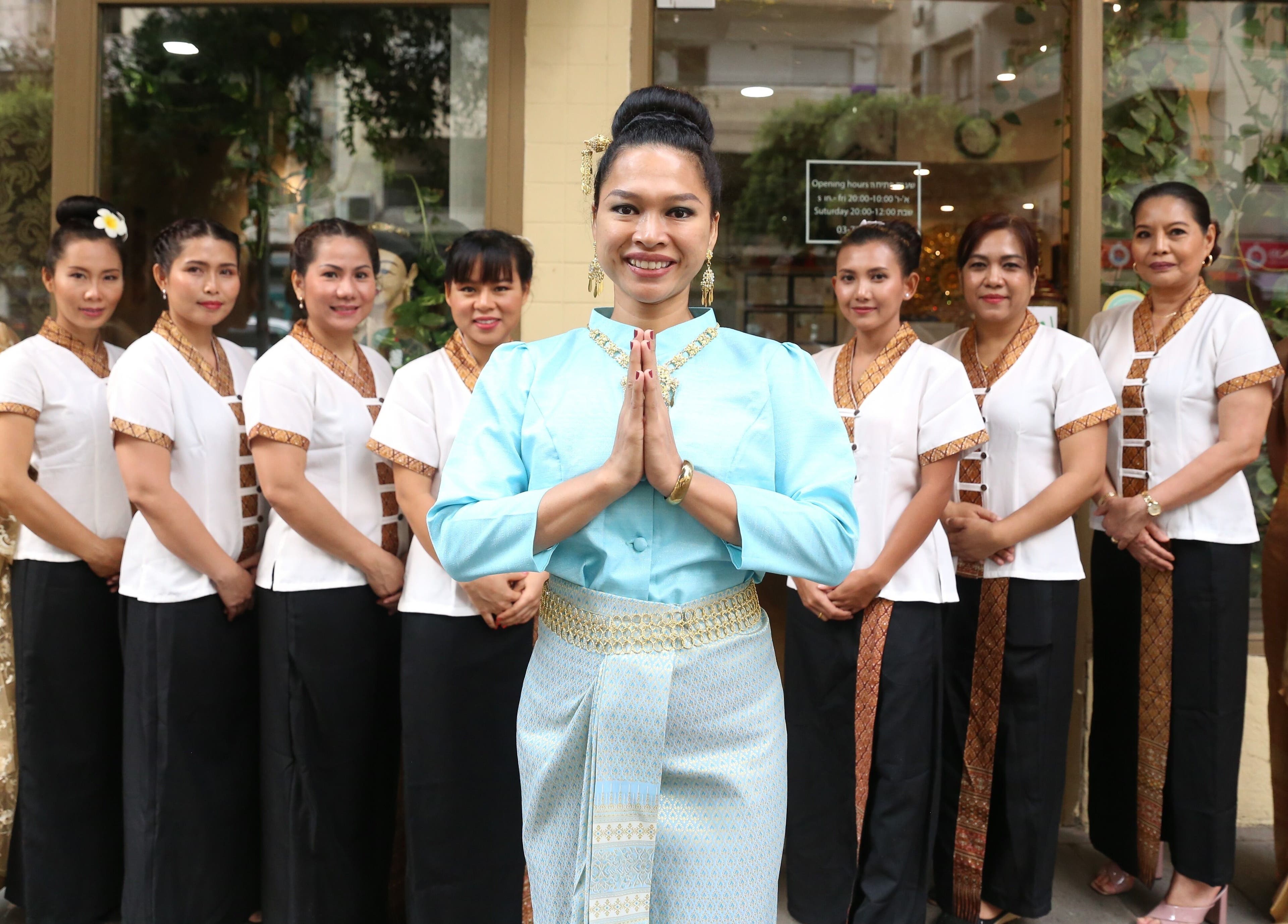 The welcoming team of Thai Massage Center AYIA NAPA in traditional attire, located in ayia napa, famagusta, CY.