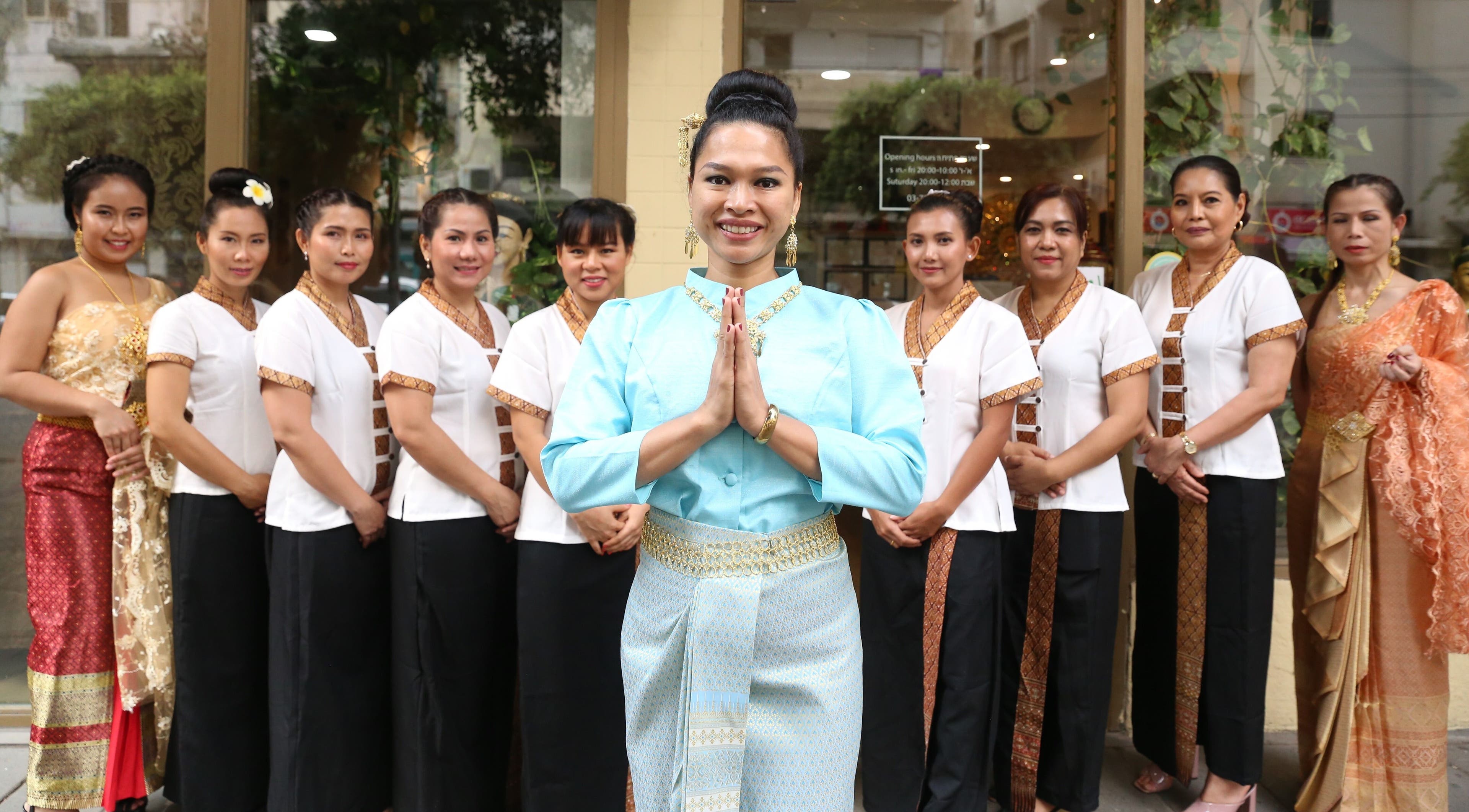 The welcoming team of Thai Massage Center AYIA NAPA in traditional attire, located in ayia napa, famagusta, CY.