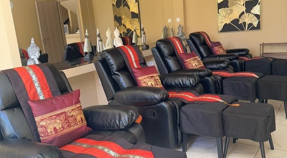 Luxurious reclining chairs at Thai Massage Center LARNACA, Larnaca, Larnaca, CY, offering relaxation.