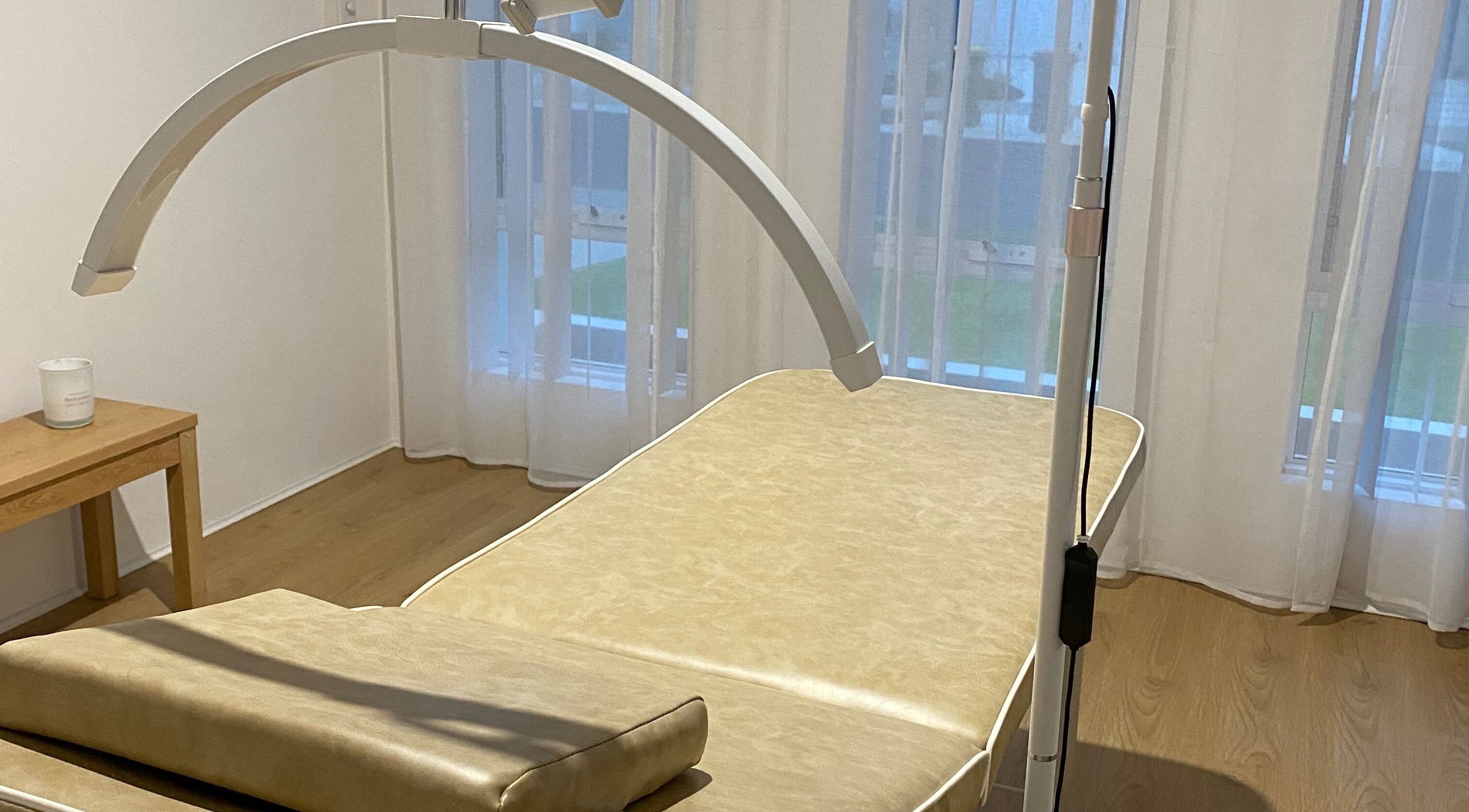 Relaxing spa room in Muse in Vasse with massage table, Vasse, Western Australia, AU.