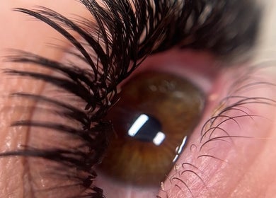 Close-up of voluminous eyelashes at Advanced Artistry in Calderwood, New South Wales, AU.