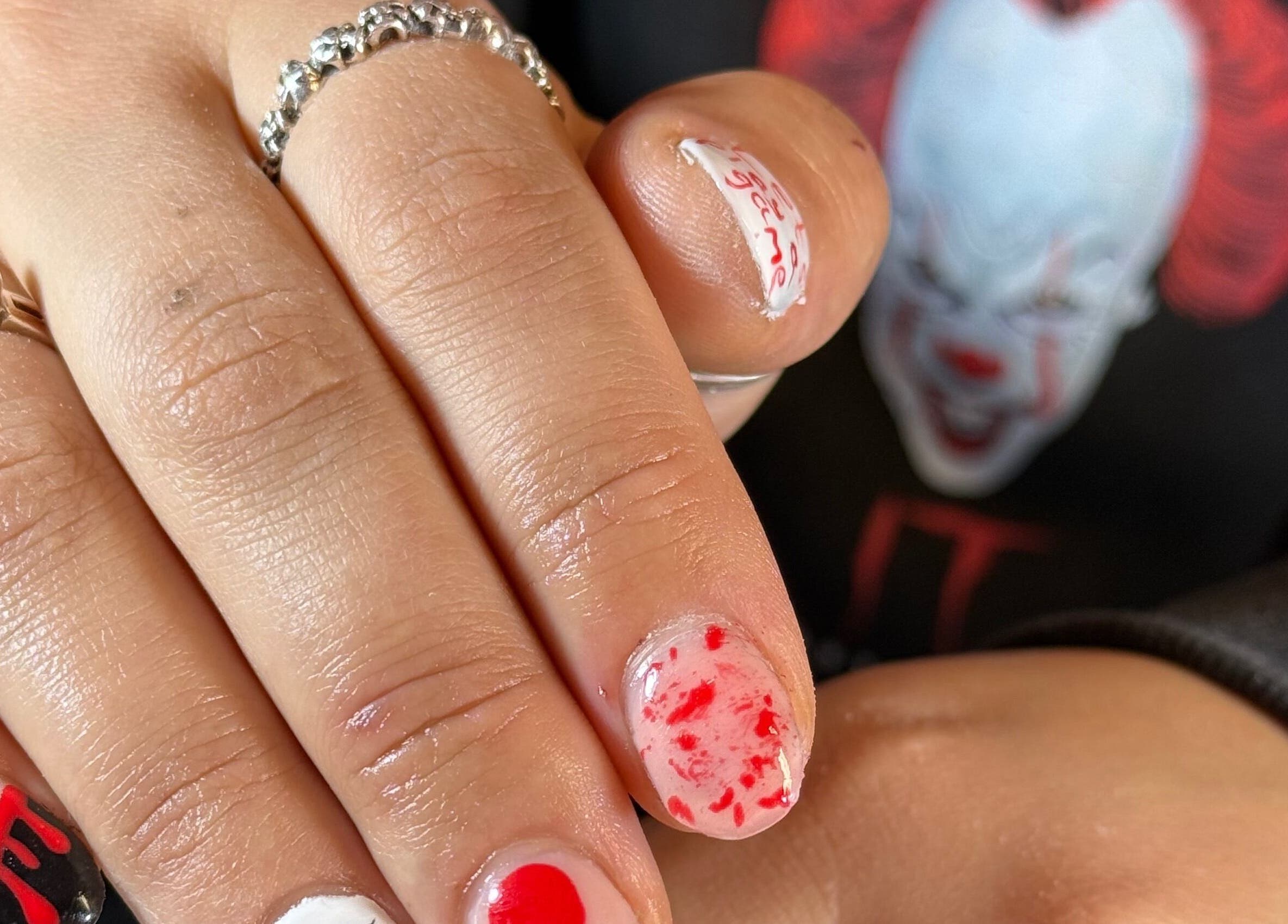 Halloween-inspired nails at The Luxury Nail Bar, Galashiels, Scotland, GB.