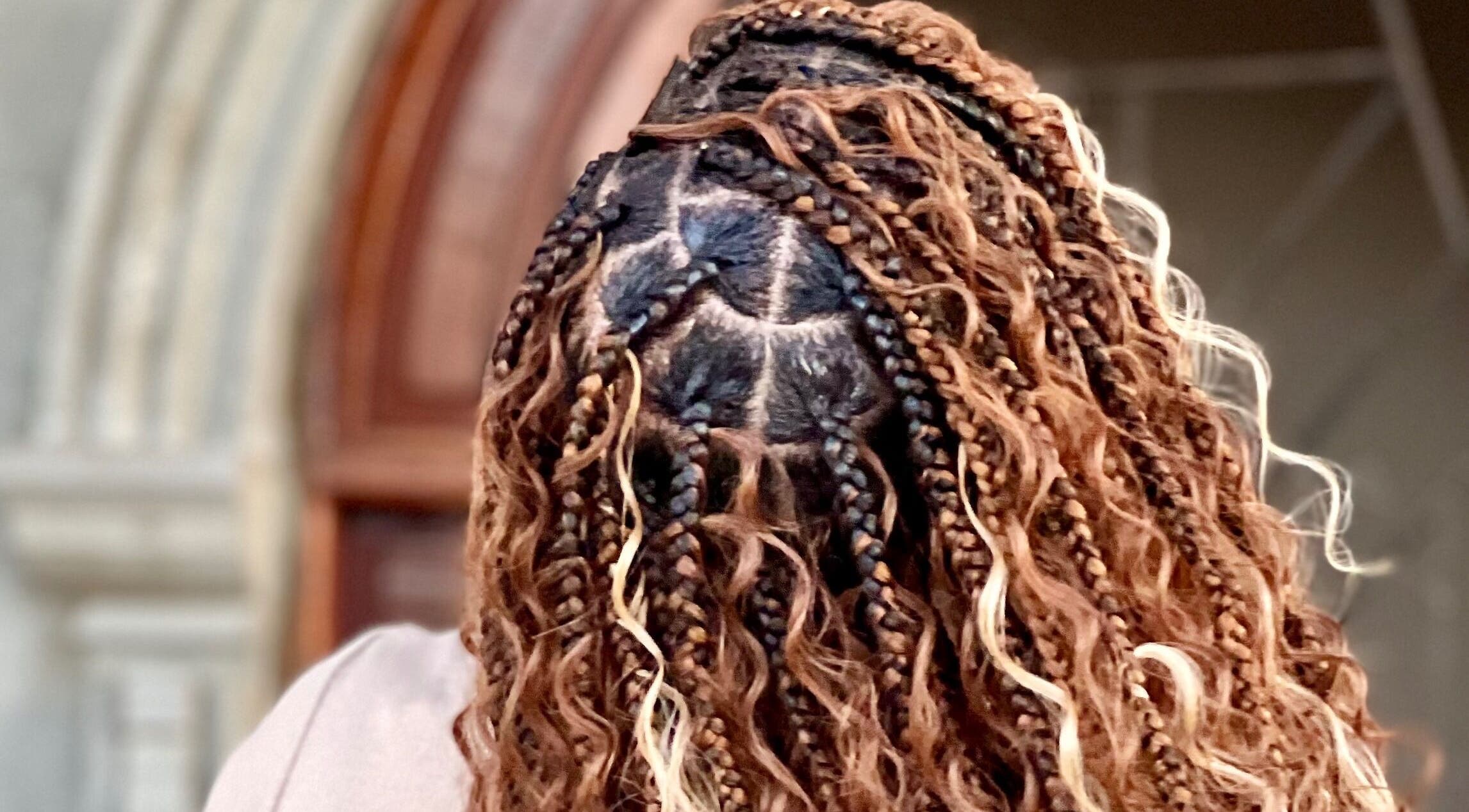 Intricate braided hairstyle at Nykk’s HairBnB, Georgetown, Demerara-mahaica, GY.