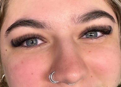 Close-up of stunning eyelash extensions from Lasheddbylexy in Elderslie, New South Wales, AU.