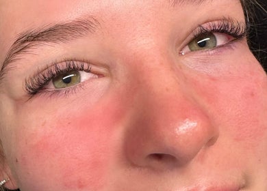 Close-up of elegant eyelash extensions at Lasheddbylexy, Elderslie, New South Wales, AU.