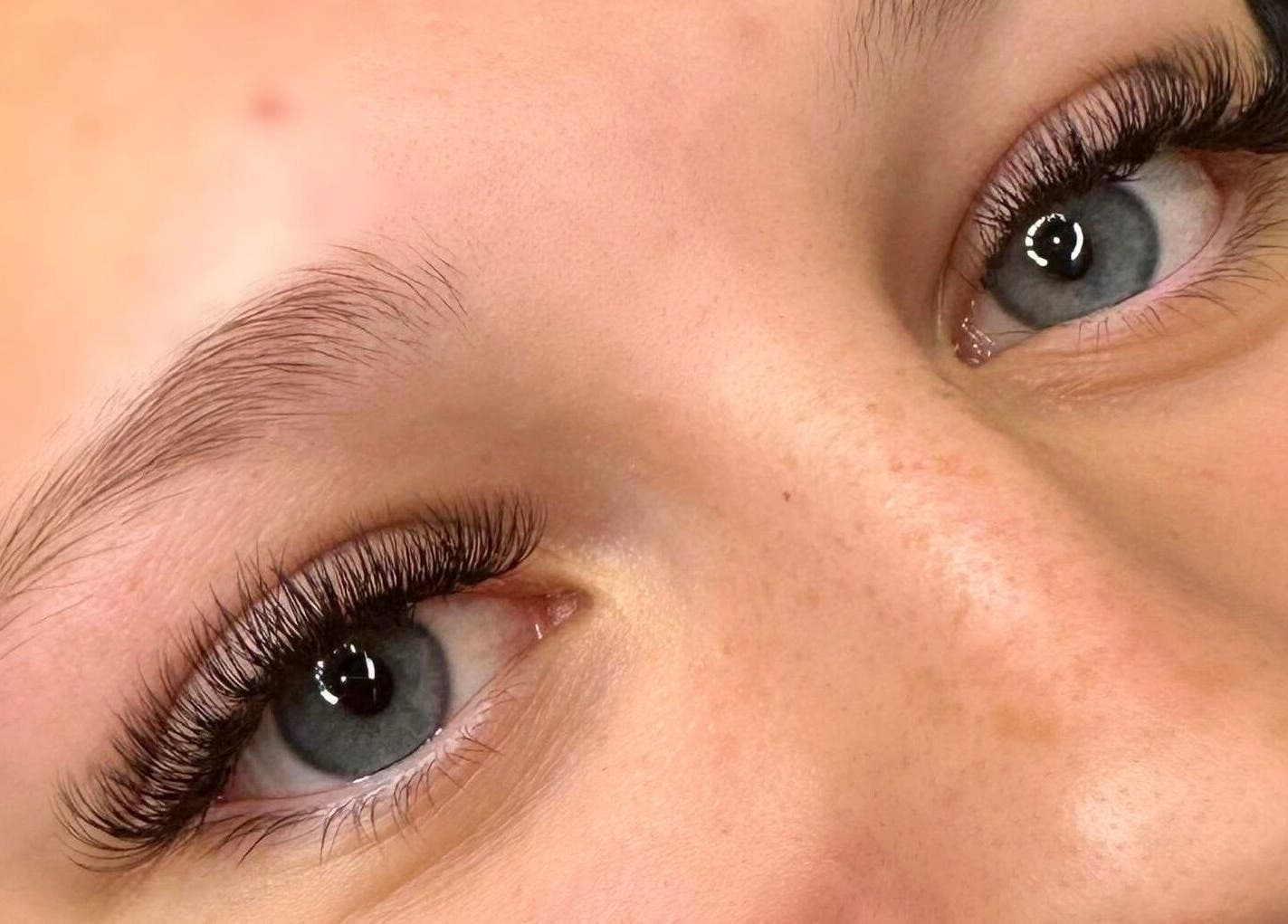 Close-up of exquisite lash extensions at Lasheddbylexy, Elderslie, New South Wales, AU.