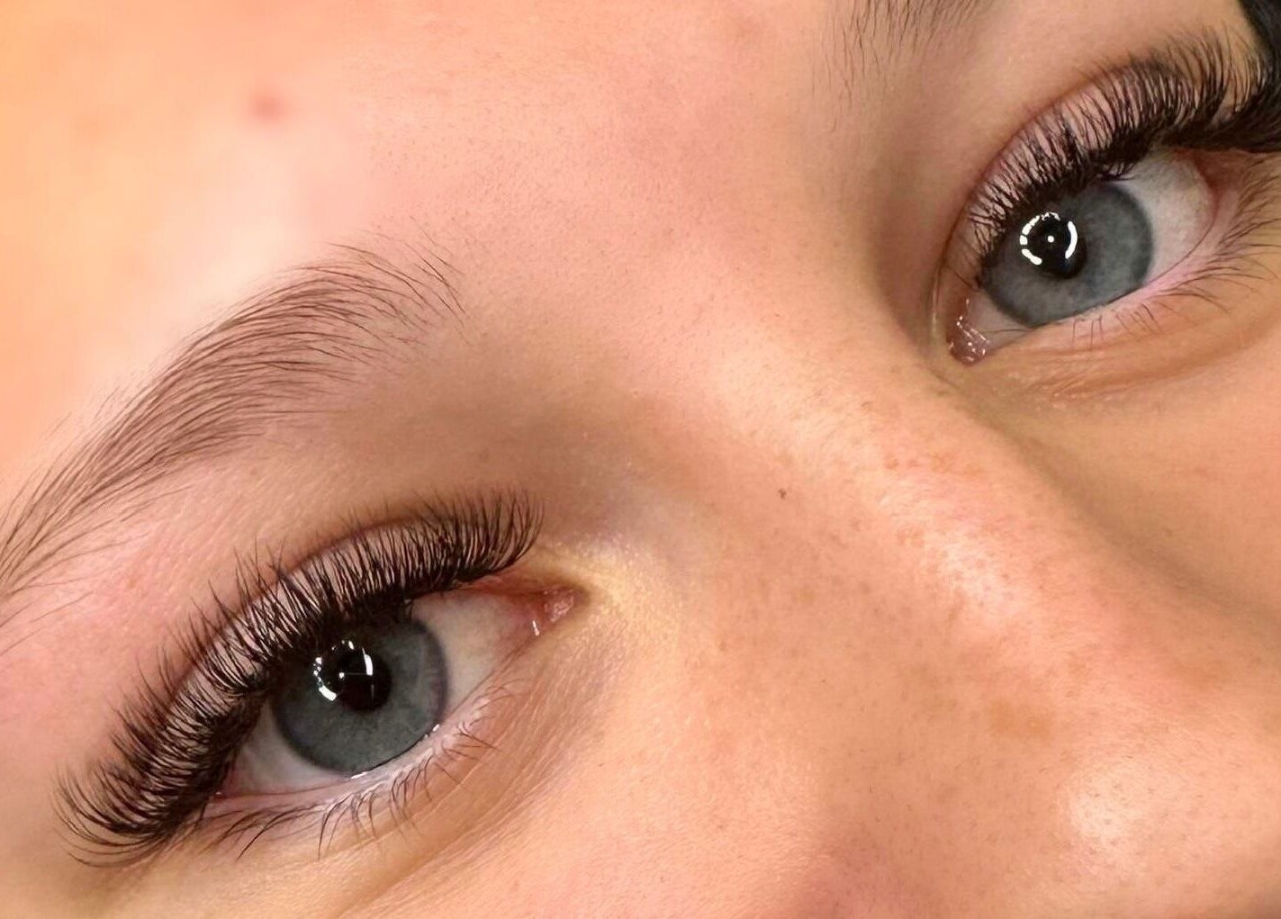 Close-up of exquisite lash extensions at Lasheddbylexy, Elderslie, New South Wales, AU.