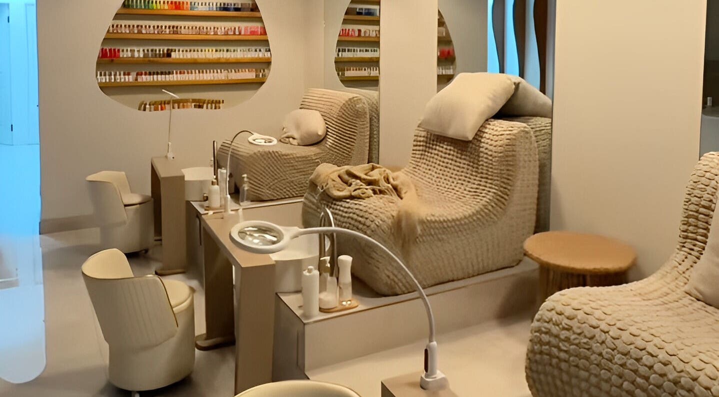 Cozy pedicure chairs at Haven Beauty House, Kingston, St. Andrew Parish, JM, offering serene beauty experiences.