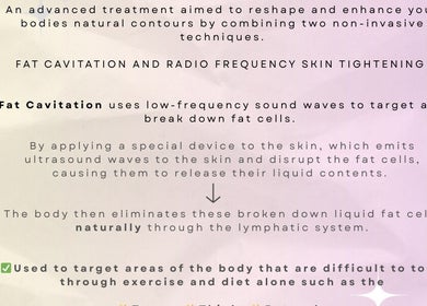 Learn about fat cavitation treatment at ELITE BY KB - London, London, England, GB for body contouring.