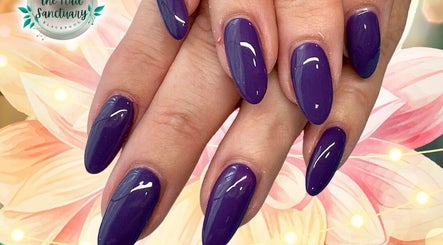 Violet nails at The Nail Sanctuary Blackpool, showcasing impeccable nail artistry in Blackpool, England, GB.