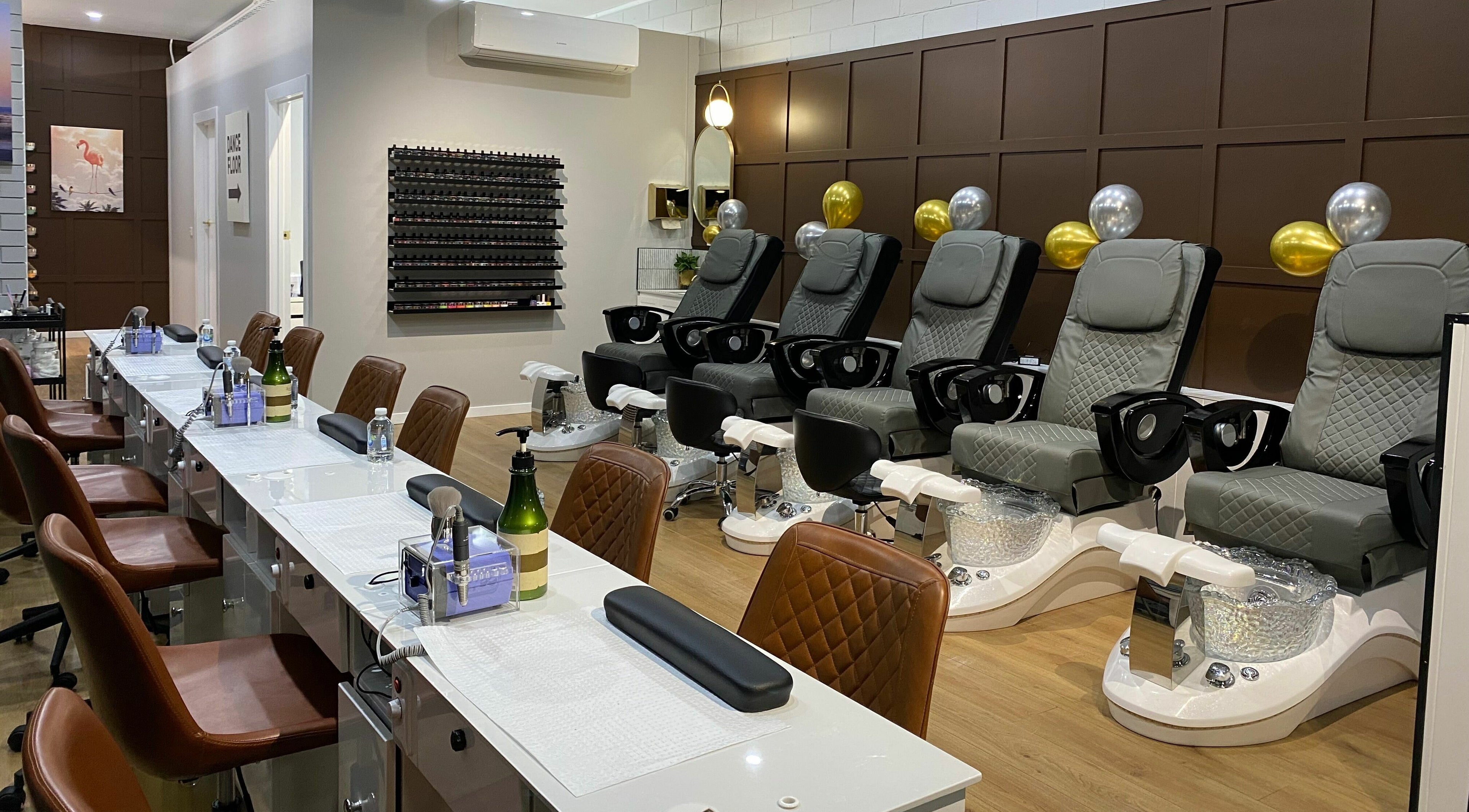 Luxurious spa chairs at Nailz 88 Beauty & Spa in Melbourne, Victoria, AU. Perfect for relaxation and pampering.